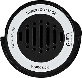 Pura and Homesick - Car Scent Refill for Pura Car Diffusers - Premium Fragrance for Smart Diffuser - Long Lasting, up to 30 Days of Scent - Beach Cottage