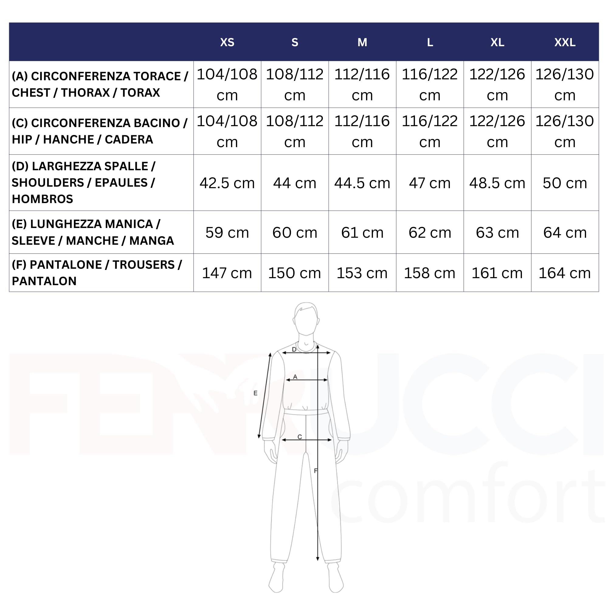 FERRUCCI COMFORT Pijama sanitario con cremallera trasera y cierre de cremallera de 100% algodón – Ideal para ancianos, incontinencia, Alzheimer y demencia, mono entero