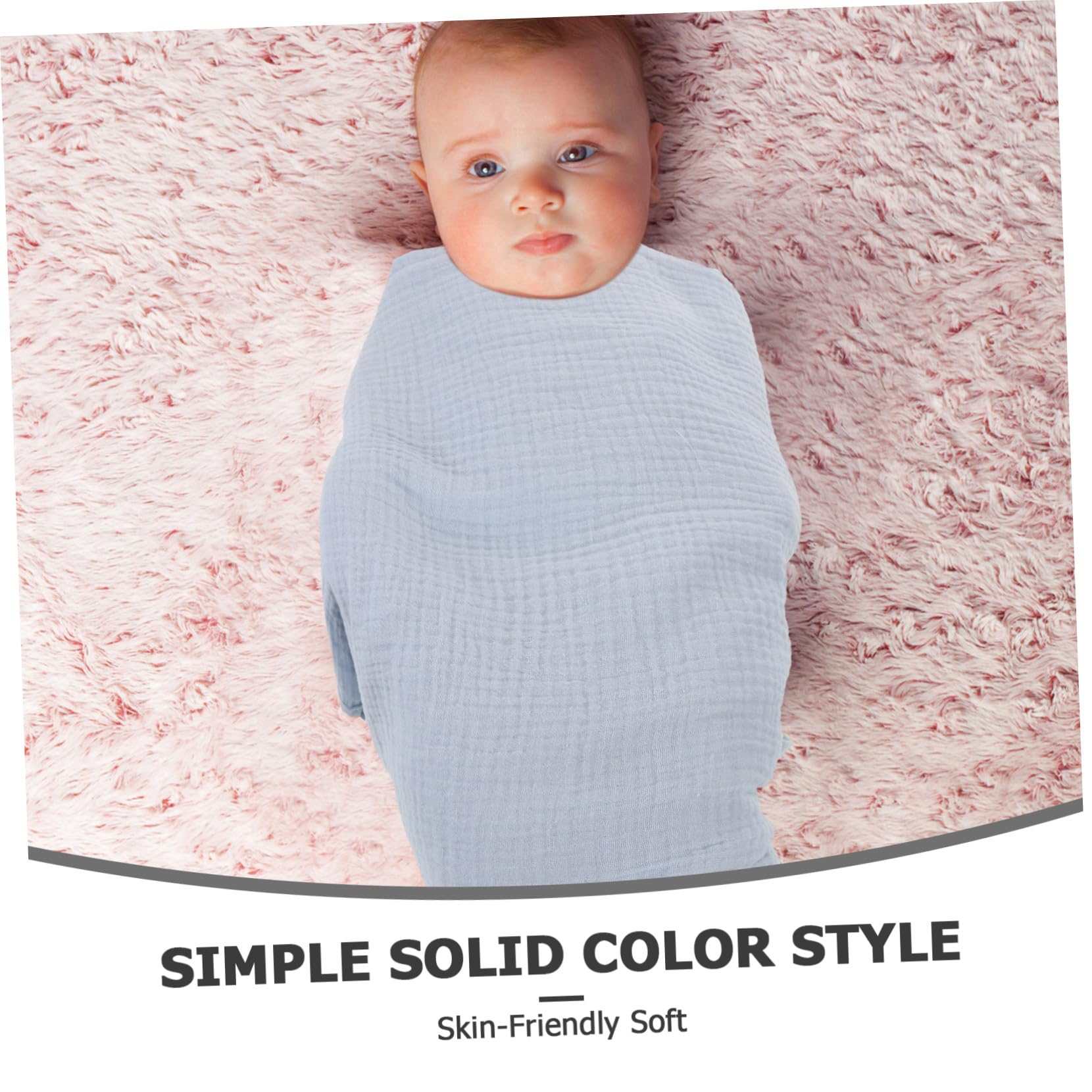 ORFOFE 3 Pezzi Coperta Mussola Ragazzo Ragazza Morbida Traspirante Unisex Fascia Avvolgente Per Sonno Facilità Avvolgimento