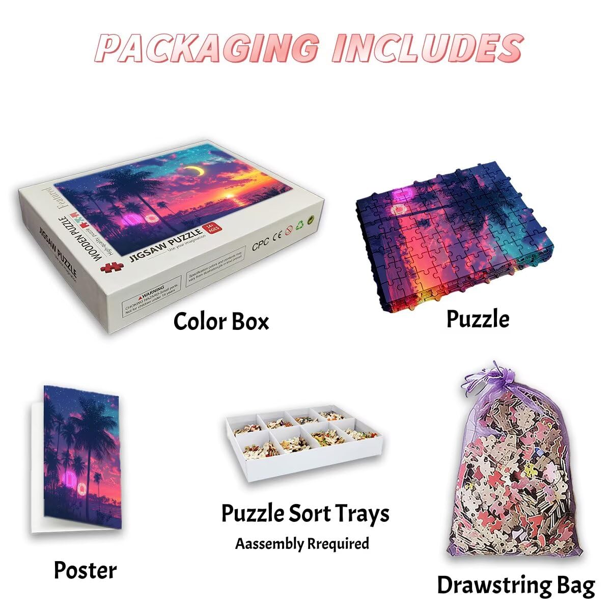 Puzzle 3000 Pezzi Paesaggi, Puzzle Luna per Adulti, Puzzles in Legno Intrattenimento Creativo, Divertimento, Puzzles Educativi Classici con Confezione di Alta Qualità Idea Regalo Donna Decor -3756