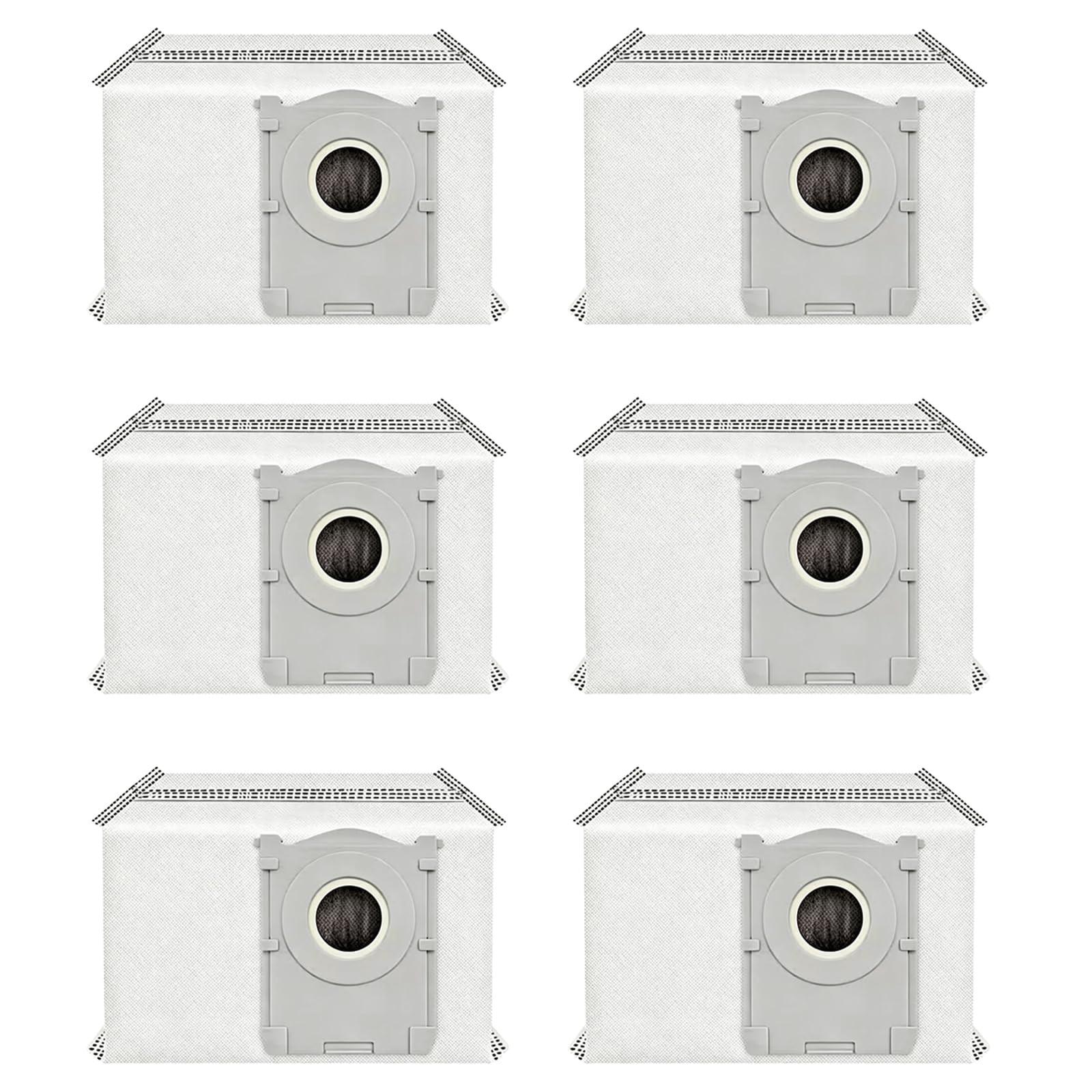 6 Pack Dust Bags for Ecovacs Deebot X11 Pro Omni, X12 Pro Omni, T90 Omni & T90 Pro Omni, Activated Carbon Replacement Vacuum Bags for Auto-Empty Station, High Capacity Robot Vacuum Accessories