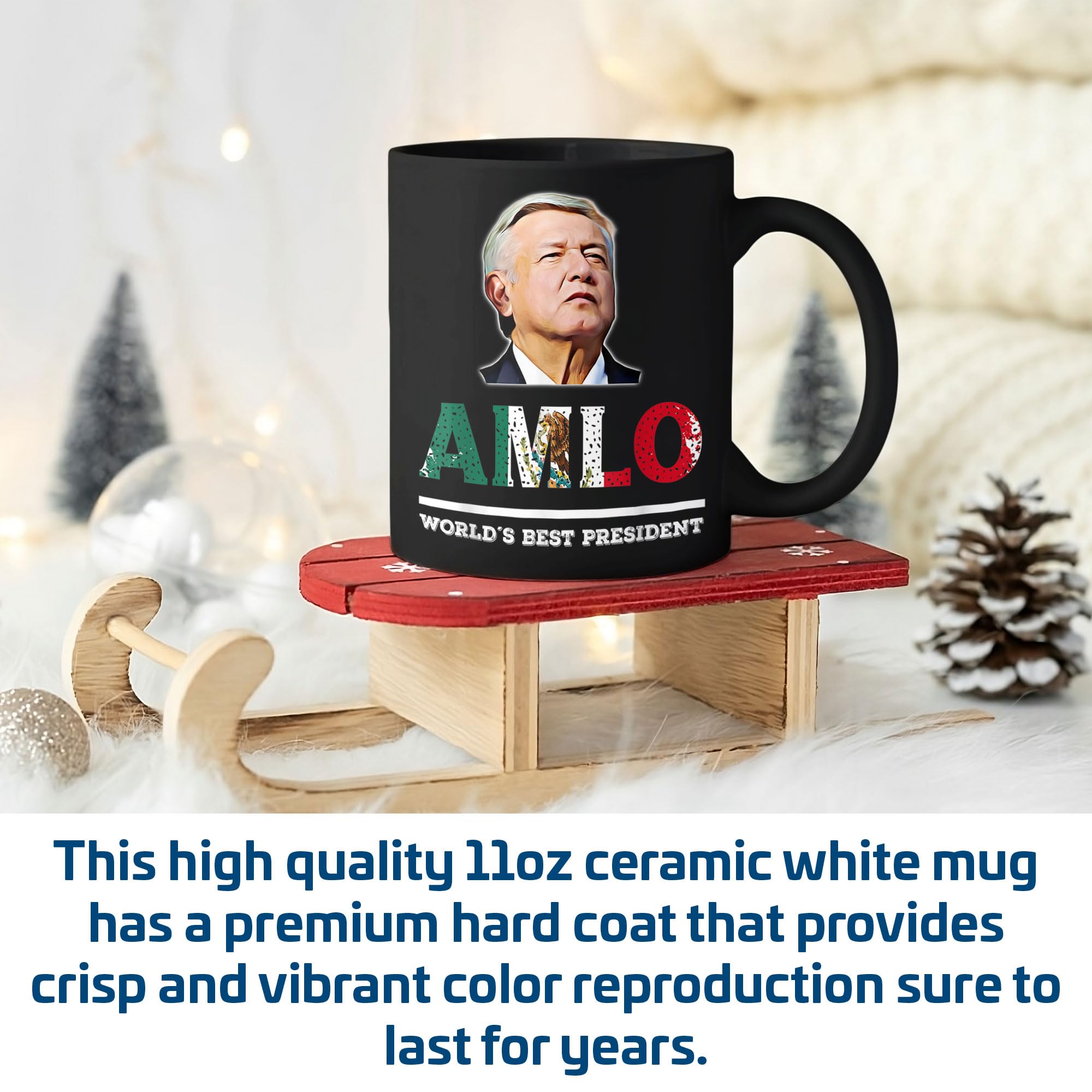 TODOLIA Tasse à Café Amlo Presidente Unidos Mexicanos De 325 Ml, Tasse