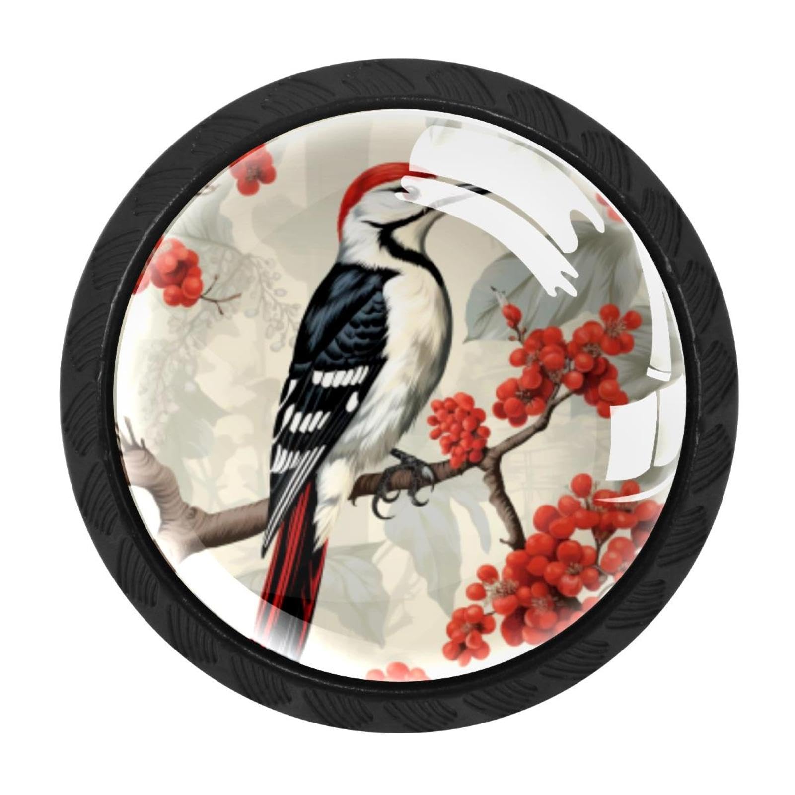 CHENZZZZ Woodpecker Cabinet Knobs 4 Pieces Drawer Kitchen Cabinets Dresser Cupboard Wardrobe Unique Pulls Handles