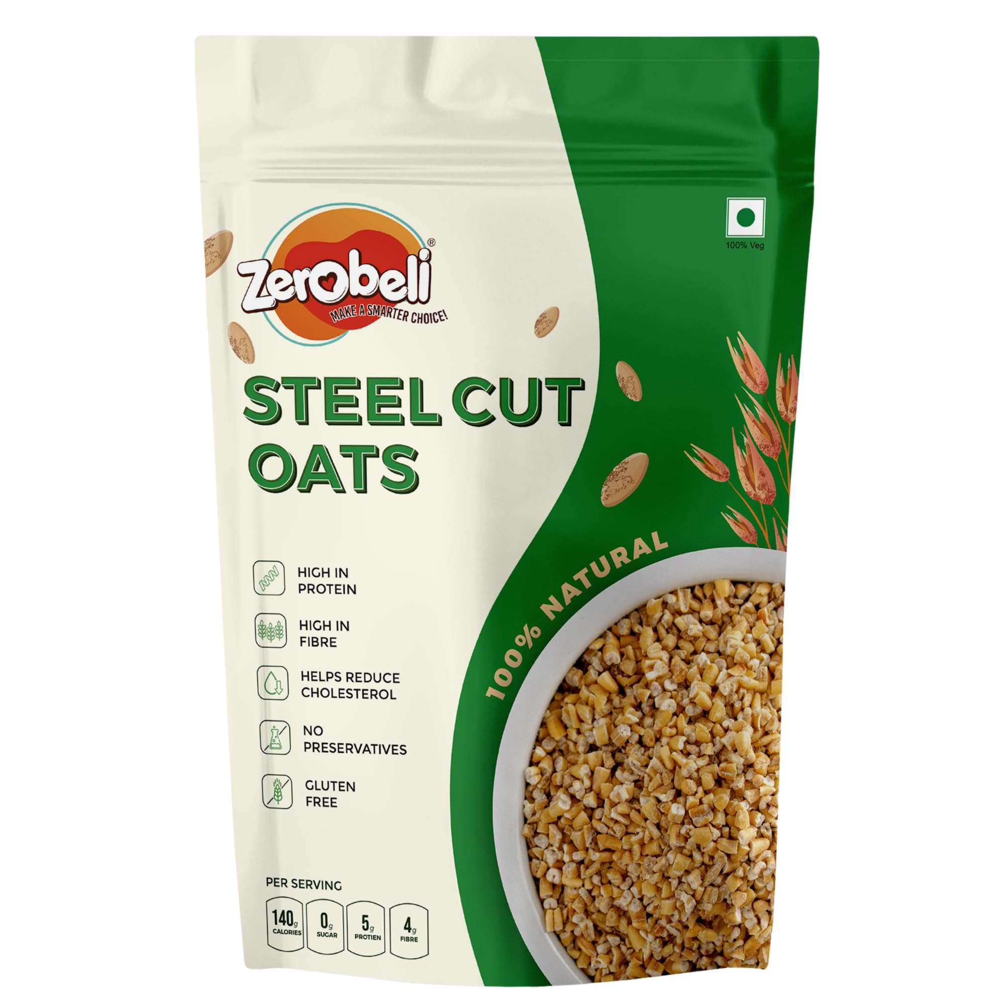 Zerobeli Gluten Free Steel Cut Oats 2kg Super Saver Pack| Hearty and Healthy| Low Glycemic Index| Aids Weight Loss| (B07WW7JZ2L) Amazon Price History, Amazon Price Tracker