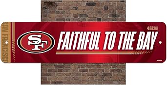 Rico Industries NFL Football Metal Street Sign 4 x 15 Home Decor - Bedroom - Office