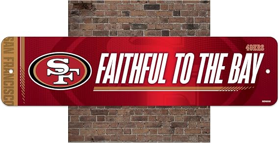 Rico Industries NFL Football Metal Street Sign 4 x 15 Home Decor - Bedroom - Office