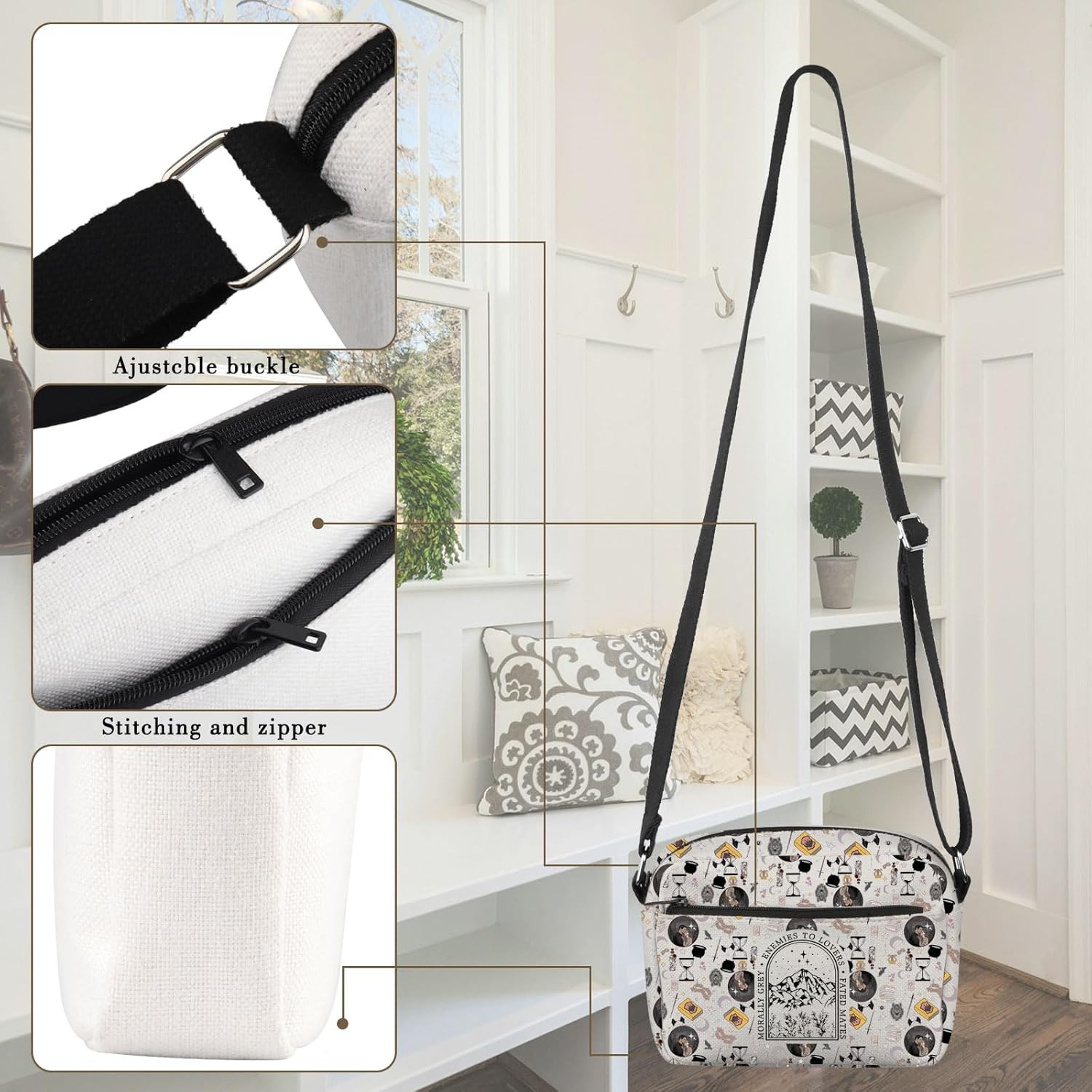 MBMSO Fantasy Gifts Dark Romance Crossbody Bag Romantasy Girlie Gifts Enemies to Lovers Smutty Bookish Reader Book Lover Gift - Image 5