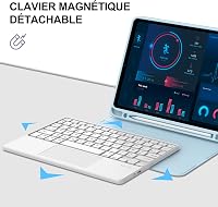 JADEMALL Bluetooth Billentyűzet Trackpaddel iPad A16 11. Generációhoz (2025) és 10. Generációhoz (2022) - Levehető AZERTY Billentyűzet Érint 4