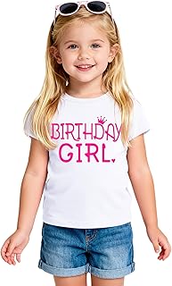 Birthday Girl Shirt Toddler Baby Girls Birthday Outfit Cotton T-Shirt Size 2-10 Years