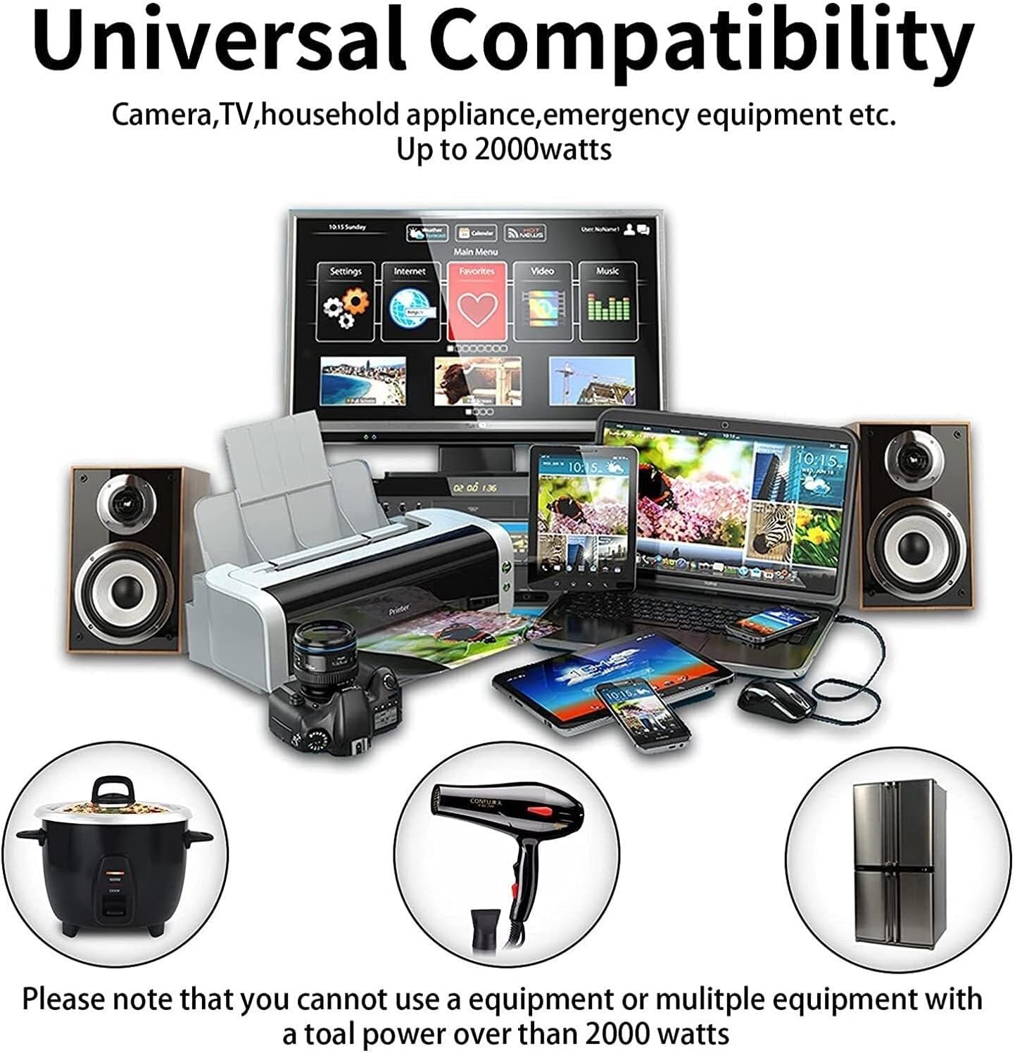 純正正弦波インバーター カーインバーター DC 12V/24V/48V/60V から AC 110V/220V スマートカラースクリ