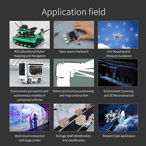 Miniatura 3 de Yahboom Lidar Sensor DTOF LDS Lidar Kit de escáner LD06LD19LD300 12M Radar 360 grados de escaneo omnidireccional 4500Hz Módulo TOF de frecuencia de
