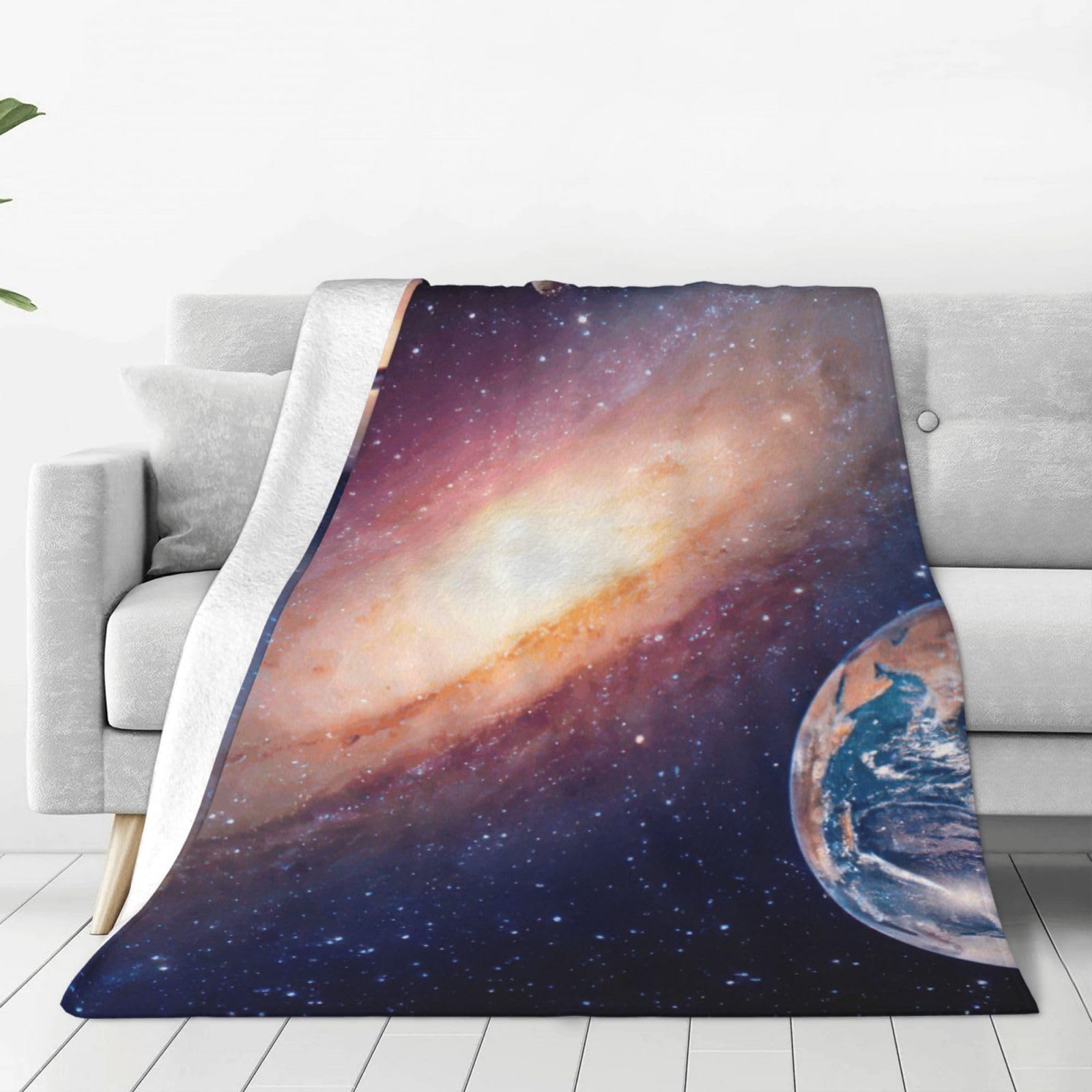 Couverture polaire chaude univers galaxie toucher ultra doux