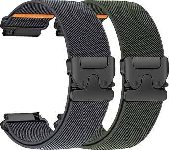 Elastic Nylon Bands for Garmin Venu 3 4 2/Vivoactive 4,22mm Quick Release Watch Band With Parachute Buckle Stretchy Fabric Strap for Samsung Galaxy 3 45mm/Watch 46mm/Gear S3 Frontier