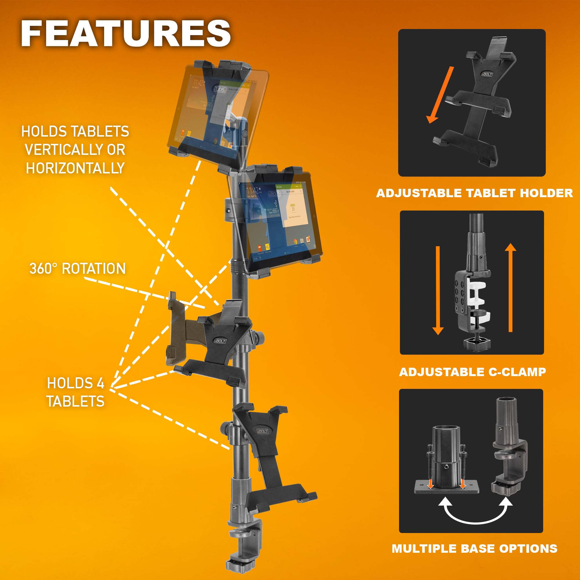Amazon.com: iBOLT TabDock Point of Purchase Clamp Mount