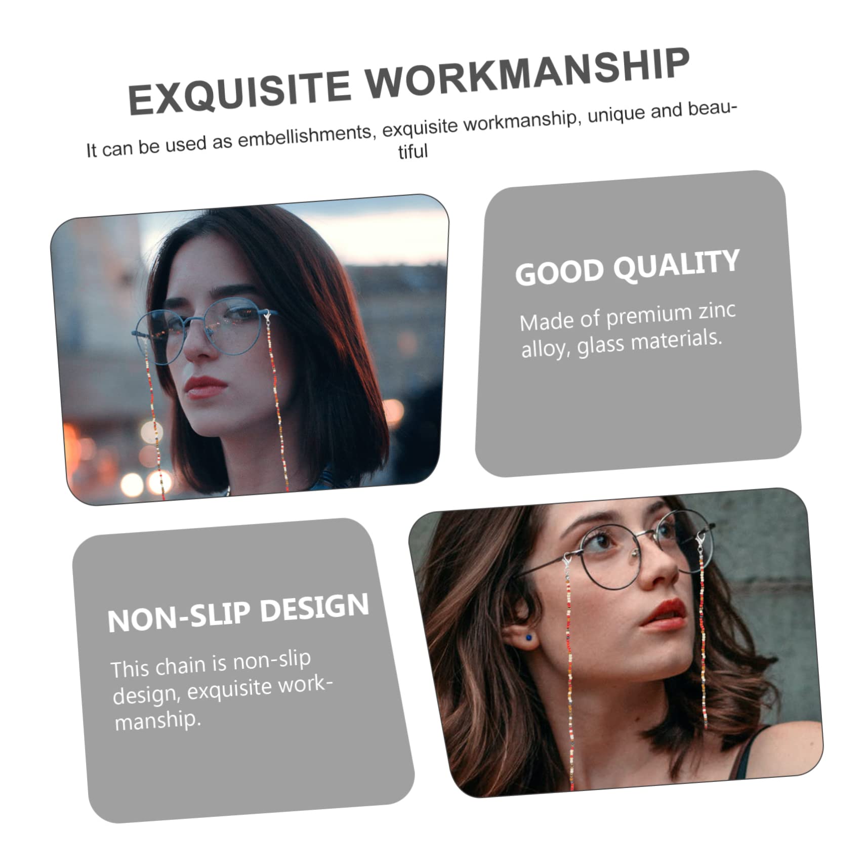 LIFKOME 3 Juegos De Cadenas Para Colgar Gafas Reutilizables Con Estilo Accesorio Para Gafas De Sol Fácil De Usar Multifunción 8 Piezas X 3