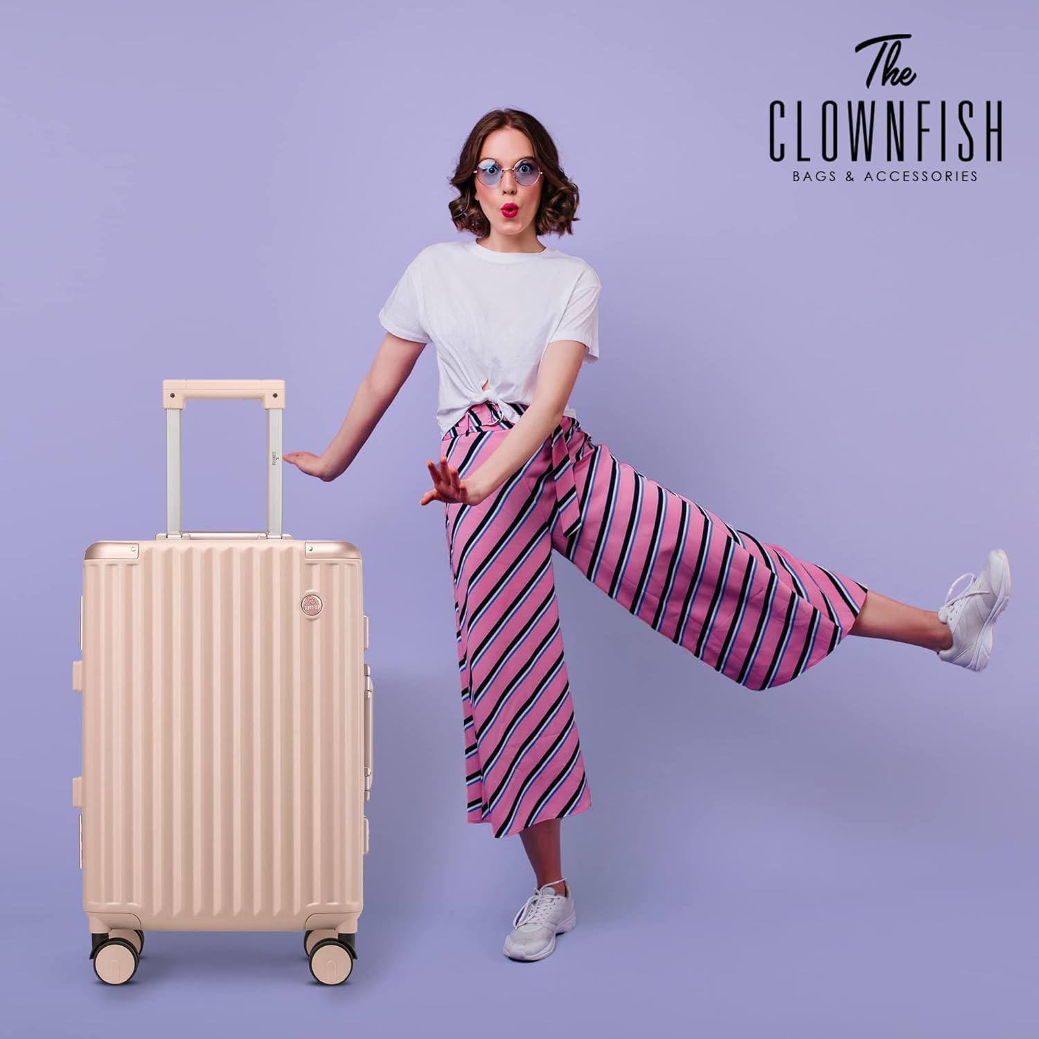 THE CLOWNFISH Stark Series Blush Pink Trolley Bag