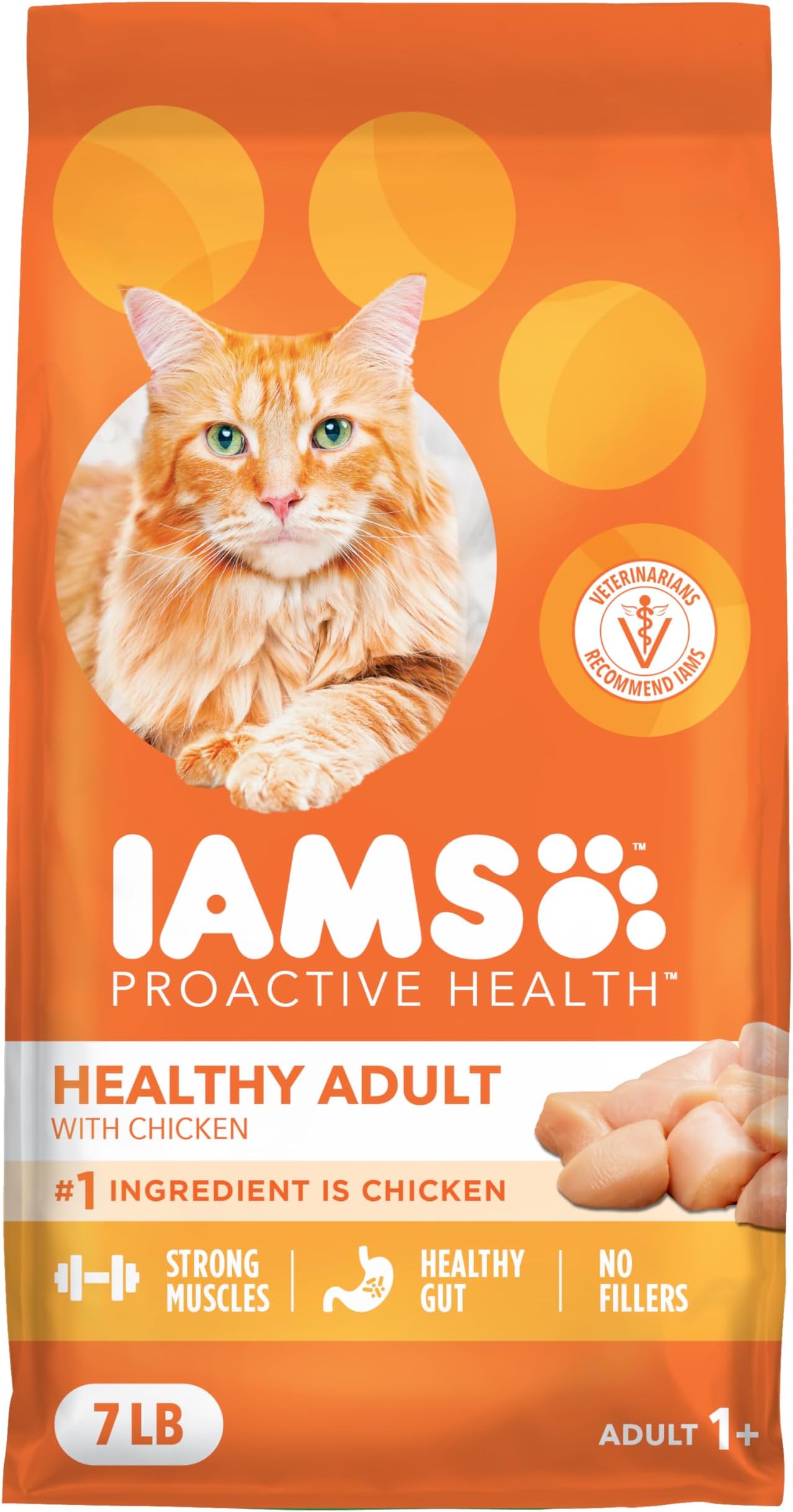 PROACTIVE HEALTH Adult Healthy Dry Cat Food with Chicken Cat Kibble, 7 lb. Bag