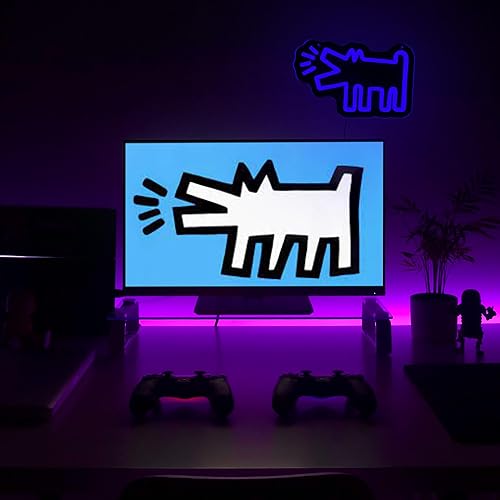 Miniatura 6 de Señal de neón para perro, iluminación ajustable, luz de neón LED para dormitorio, pared preppy niñas, estética, dormitorio Y2k, lindo bratz,
