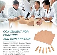 Vista 7 de Entrenador avanzado de traqueotomía simulador de traqueotomía de PVC para entrenamiento de cuidado de cricotirotomía y traqueotomía - Maniquí