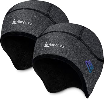 Hikenture Skull Cap Helmet Liner with Glasses Holes, Winter Cycling Cap