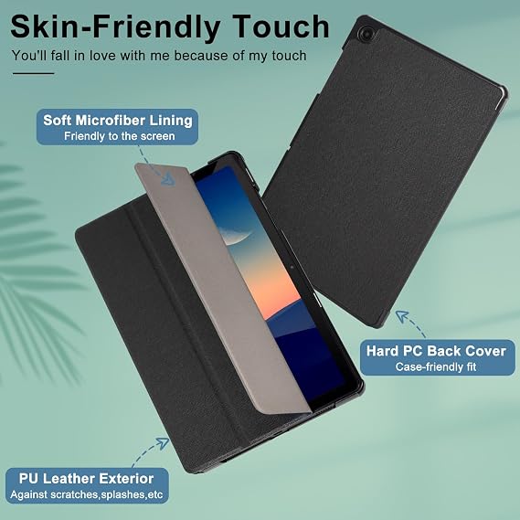 Caweet Samsung Galaxy Tab A9+ / A9 Plus Case and Screen Protector 2-Pack 11 Inch 2023 Released, Black