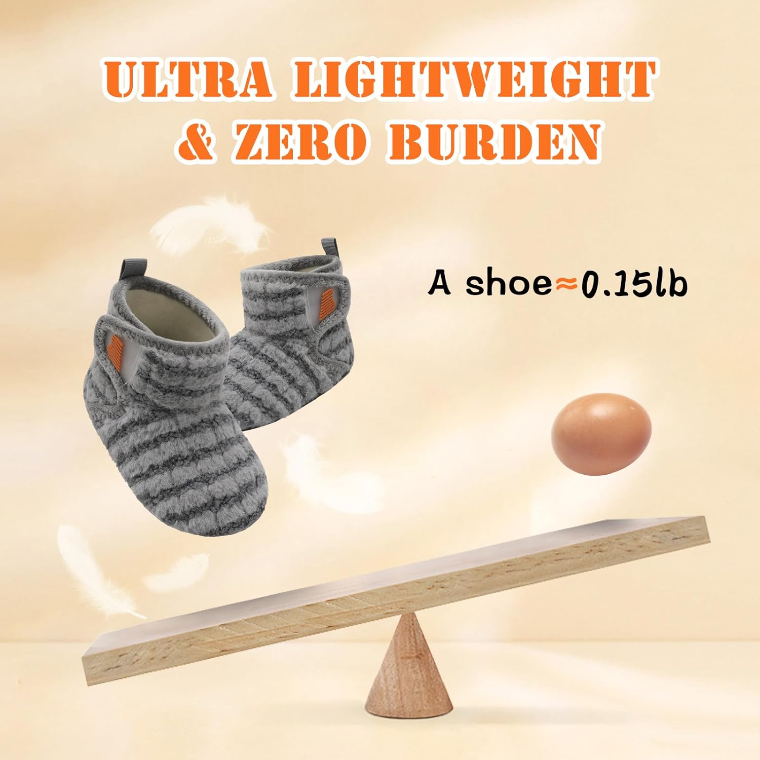 BARERUN Toddler Slippers Girls Boys House Shoes Baby Winter Booties Plush Cozy Kids House Slipper Warm Lightweight Infant Walking Shoes Socks - Image 3