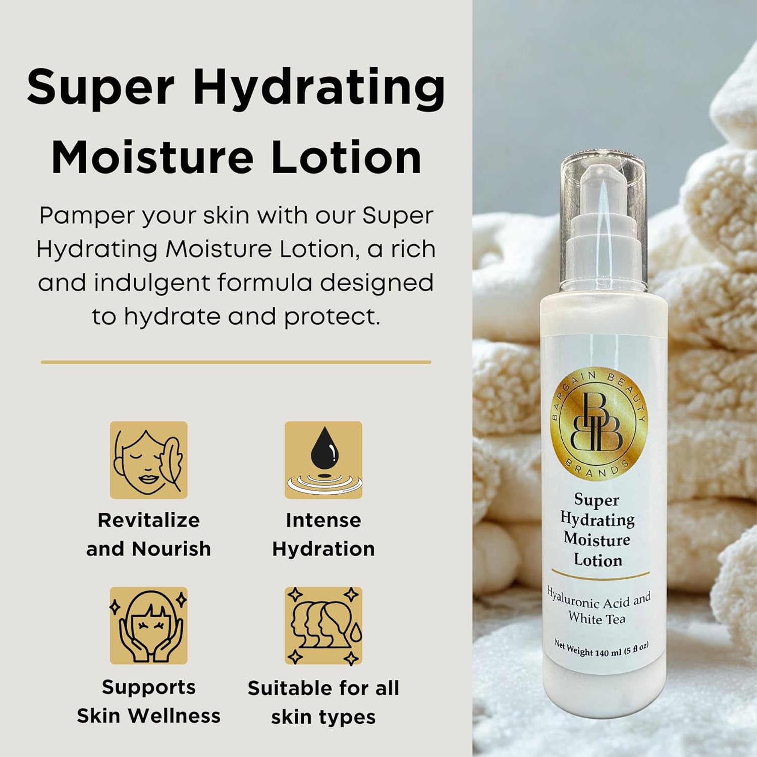Super Hydrating Moisture Lotion with Hyaluronic Acid and White Tea - 5 fl. oz. - Image 3