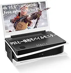 G-STORY Monitor Portátil Ips 4K 60 Hz de 15,6 'Para Jogos Integrado com Ps5 (Não Incluído) 3840 × 2160 com 2 Portas Hdmi, Freesync, 2 Alto-Falantes Estéreo Multimídia Integrados, Ul