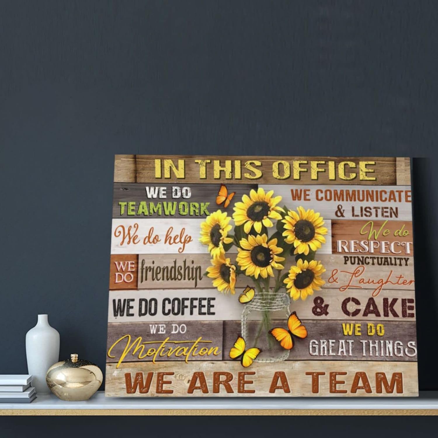 Inspirational Wall Art For Office Motivational Quotes Wall Decor We Are A Team Office Canvas Teamwork Wall Art Modern Office Wall Decor Framed Ready To Hang 16x20 Inch