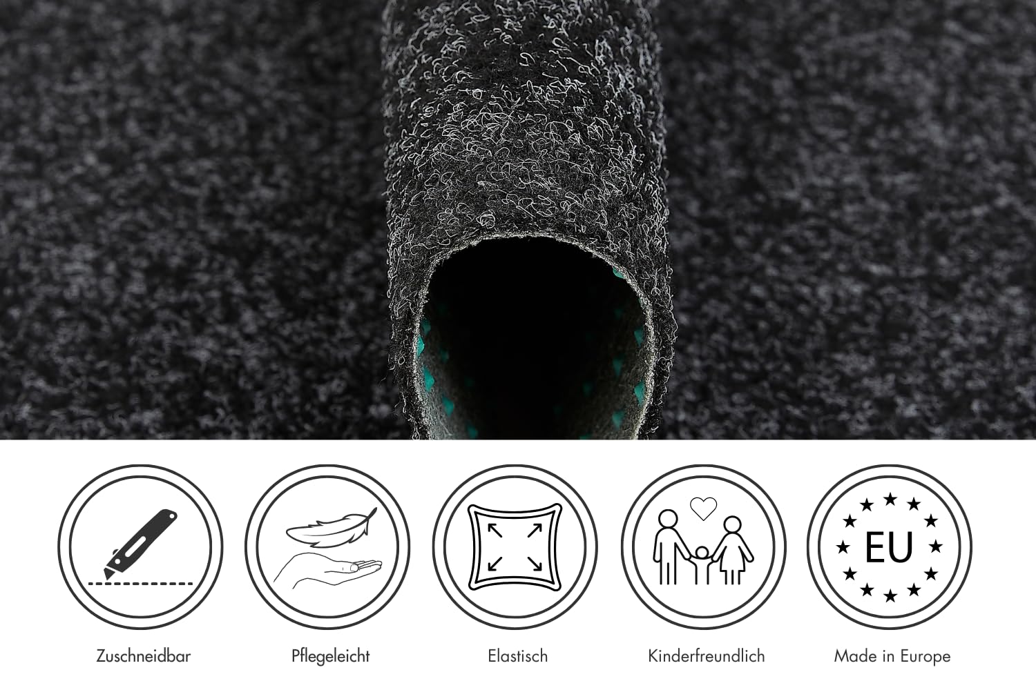 andiamo Tappeto in erba sintetica Deco con gommini – tappeto erboso artificiale per esterni da utilizzare come tappeto da balcone o prato, resistente alle intemperie e ritagliabile, 133 x 400 cm,