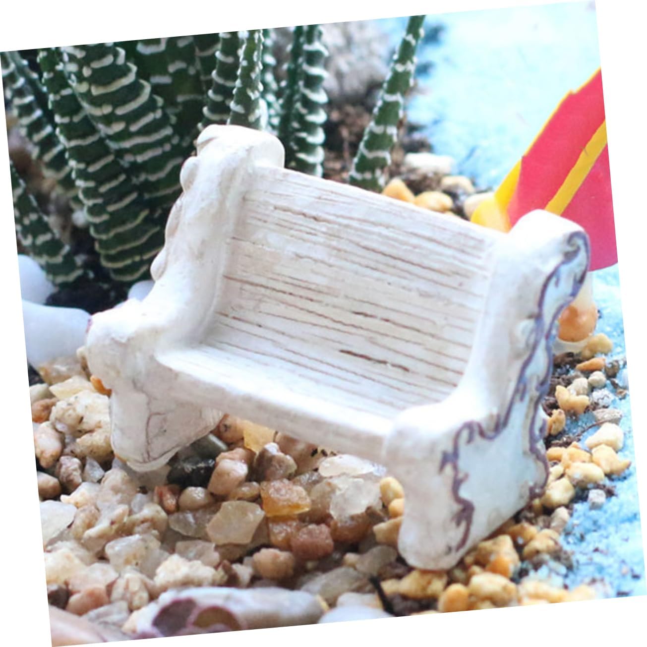 ORFOFE 6pcs White Resin Mini Chair Models for Bottle Planter Aquarium