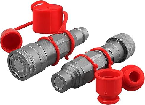 Flat Face ISO 16028 to Ag ISO 5675 Pioneer Hydraulic Quick Connect Coupler | ISO 16028 Flat Face Hydraulic Couplers(1/2Body) to ISO 5675 Poppet Valve Pioneer Coupler