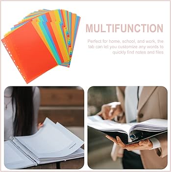 Amazon | TOYANDONA ファイル インデックス 仕切りカード シート a4 11
