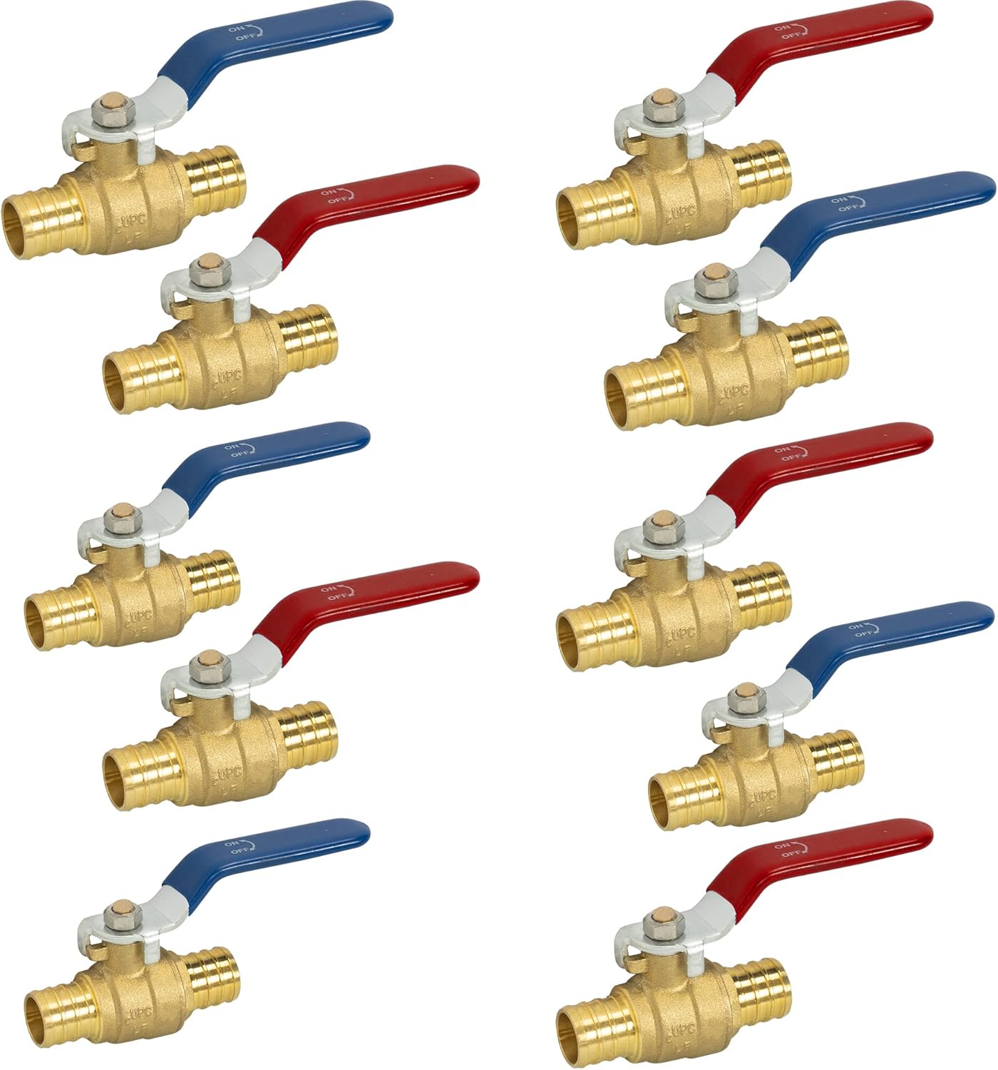 Hourleey 3/4 in PEX Brass Full Port Shut Off Ball Valve