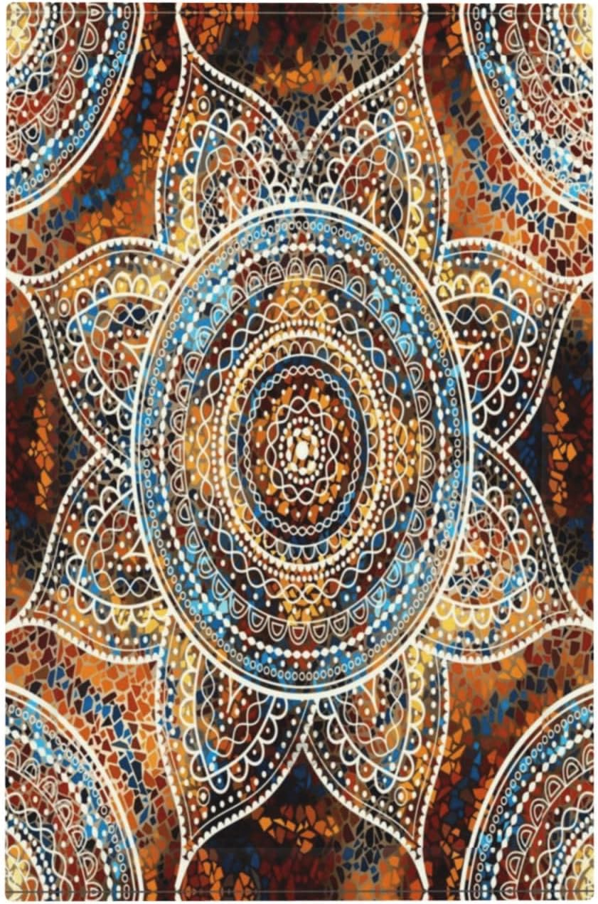 Decorative Light Switch Plate Covers Bohemian colorful Vintage Floral Mandala Flower 1 Gang No Device Single Blank Outlet Covers Wall Plate Light Switch Cover Plate for Bedroom Home Decor