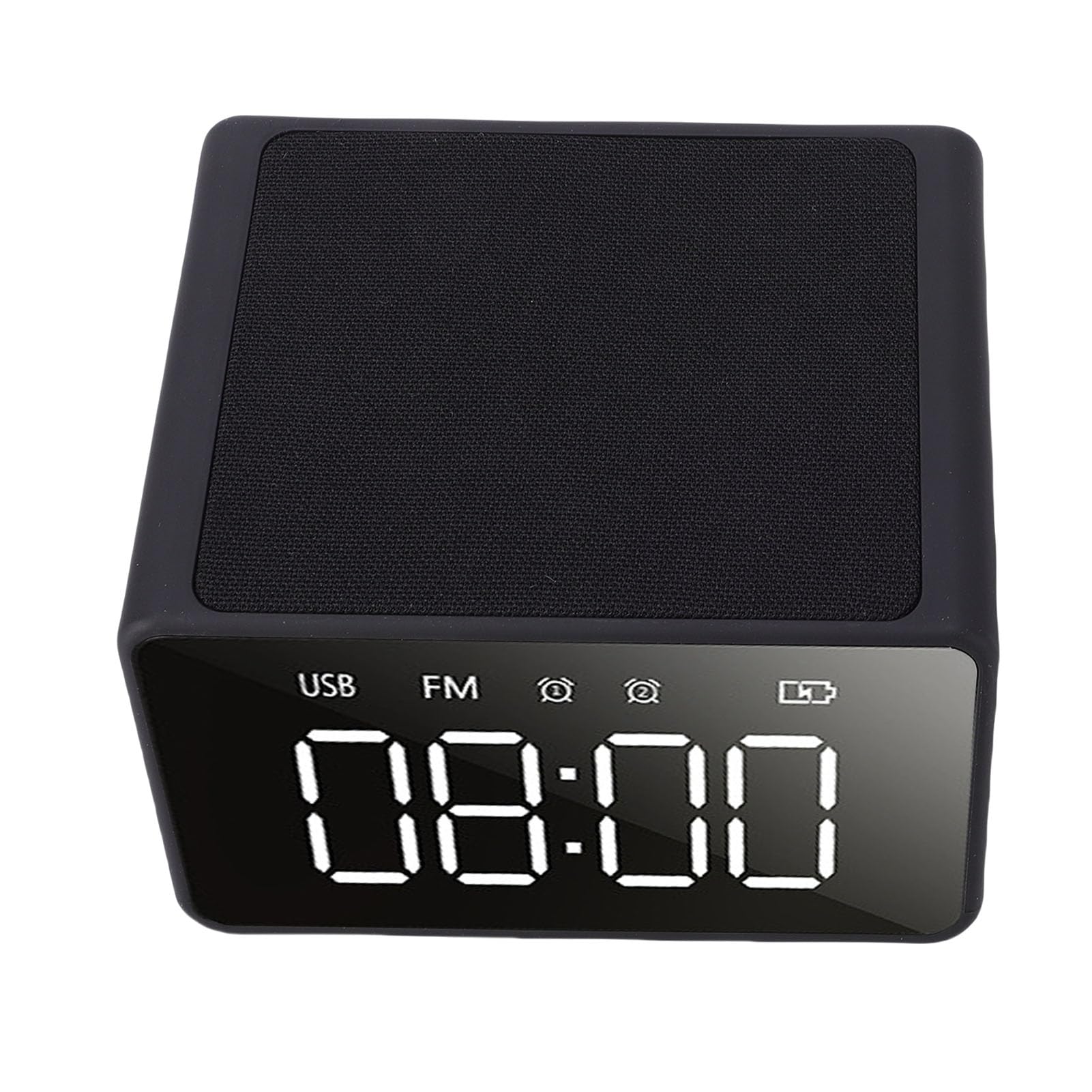 Reloj Despertador Digital, Altavoz Bluetooth de Carga Inalámbrica de 10 W, Reloj Despertador, Radio FM Bluetooth 5.0 con Micrófono HD Incorporado, Pantalla LED de 5 Pulgadas para Dormitorio