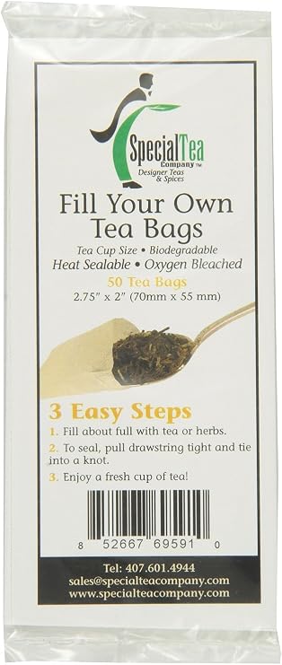 Special Tea Company 50 Count Empty Tea Bags