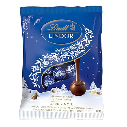 LINDT LINDOR Dark Chocolate Mini Balls, 100 Gram Bag, Christmas Chocolate, Christmas Stocking Stuffers - Dark Chocolate - 100g