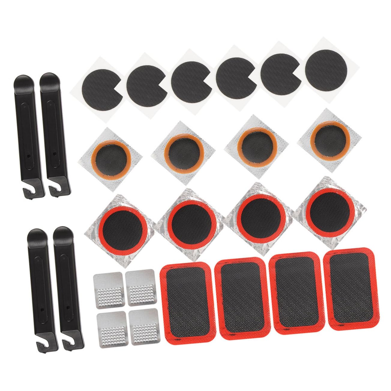 Milisten Bike Tire Patch Kit 52pc Repair Patches Tire Lever Adhesive for Bike Road Easy to Use Anytime
