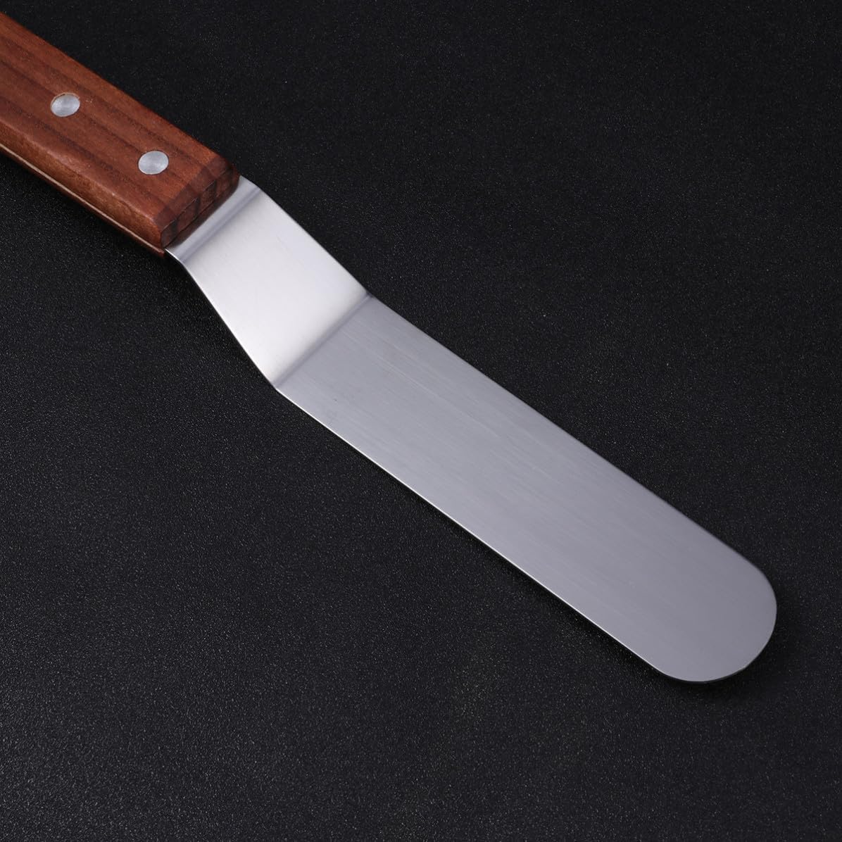 6 Inch Butter Cream Spatula with Redwood Handle Stainless Steel