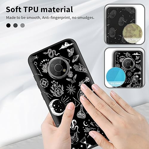 Miniatura 9 de EDGFRTOIO Funda para Nokia G300 (2021) con soporte para el dedo para teléfono, correa elástica para la mano, funda de agarre con soporte a prueba de