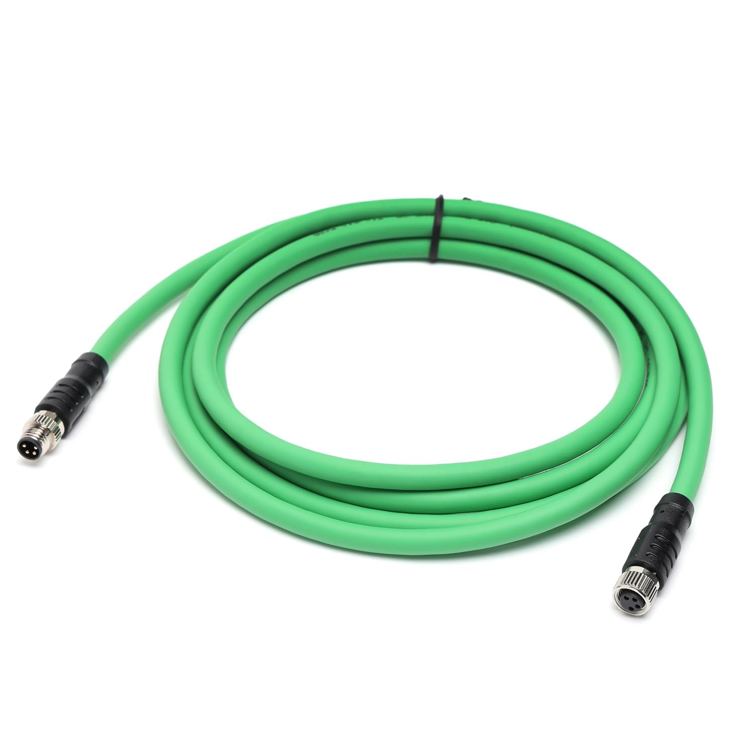 M8 A-Coded, 4 Pin Male to Female Cable for Beckhoff Actuator Sensor EtherCAT EtherNet Profinet Fieldbus Industrial Automation, Cat5e PUR Shielded, 2M