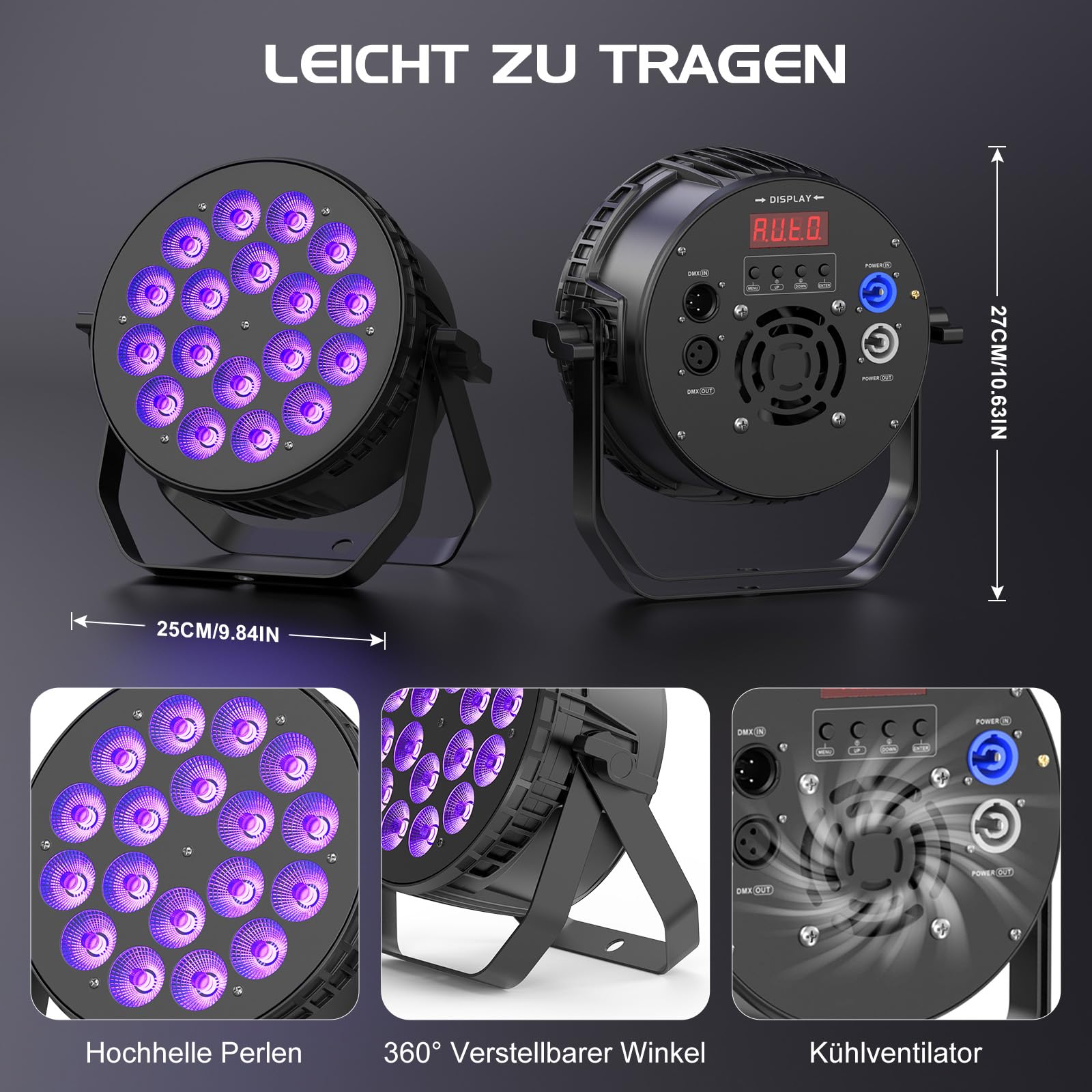 180 W RGBW LED Par Strahler, LED Bühnenbühne mit DMX512