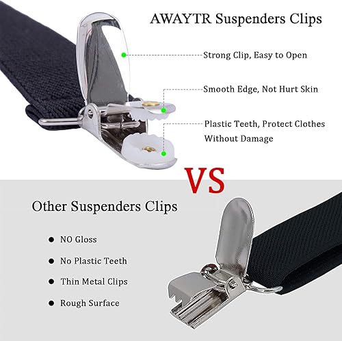 Miniatura 4 de AWAYTR Juego de corbatín con tirantes y tirantes ajustables para niños y niñas