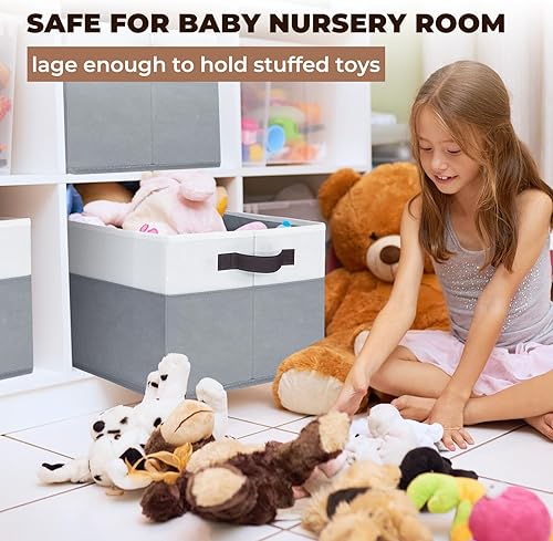 Miniatura 5 de Criusia Paquete de 8 organizadores de armario y contenedores de almacenamiento, cestas de almacenamiento extra grandes para organizar, contenedores