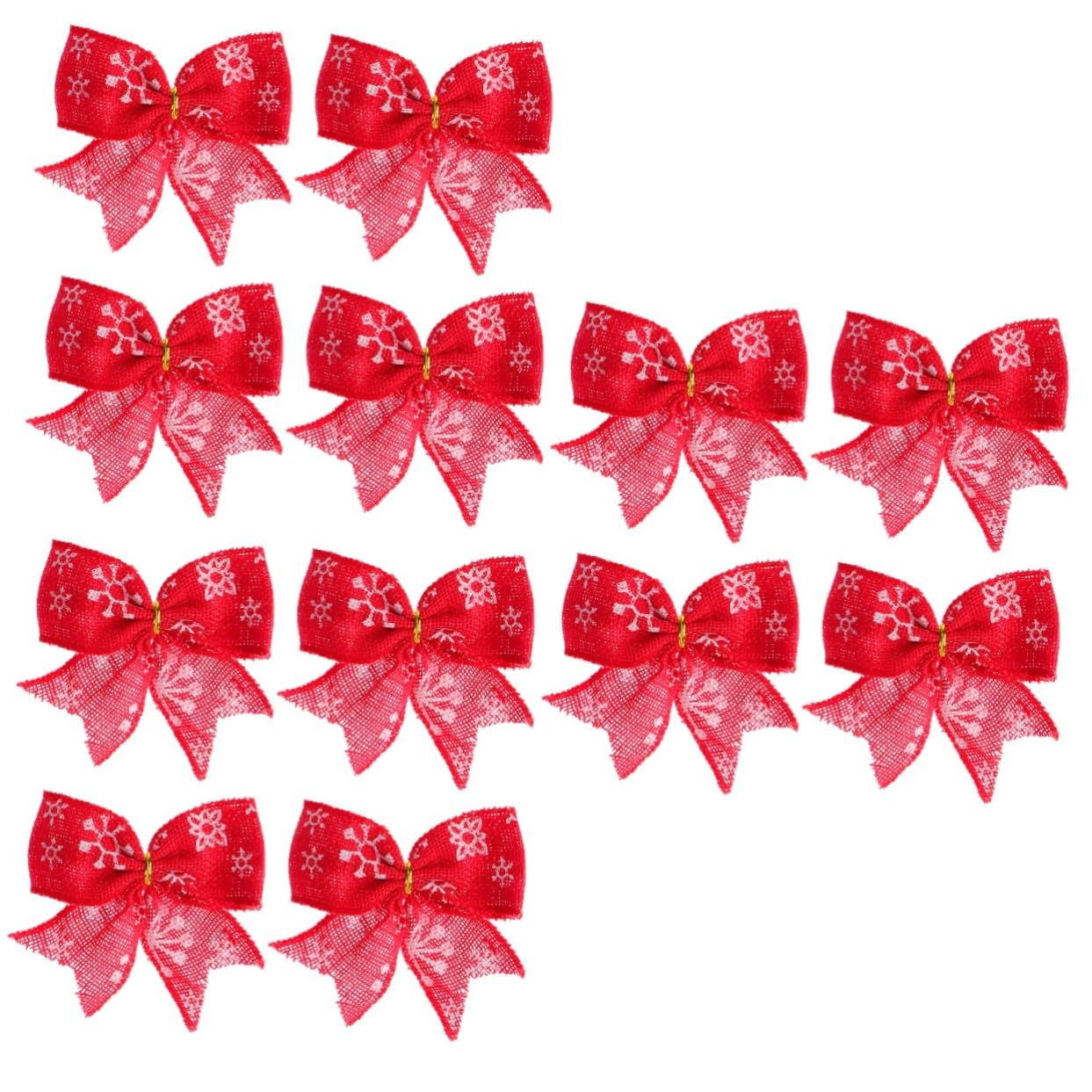 NUOBESTY 24piezas Lazos De Arpillera Diseño De para Decoración Navideña Adornos para Árbol De Navidad Suministros De Fiesta y Decoración Festiva
