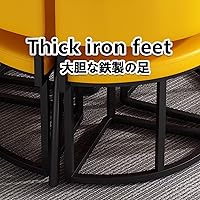 Vista 3 de Juegos de cocina y comedor, juego de mesa de sala de conferencias de oficina pequeña con 4 sillas, combinación moderna de mesa de comedor y silla