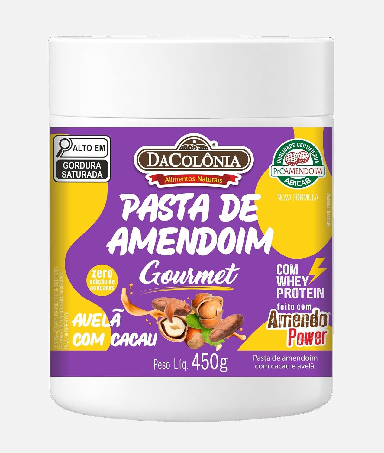 Amendopower Pasta De Amendoim Com Avela E Cacau Zero 450G