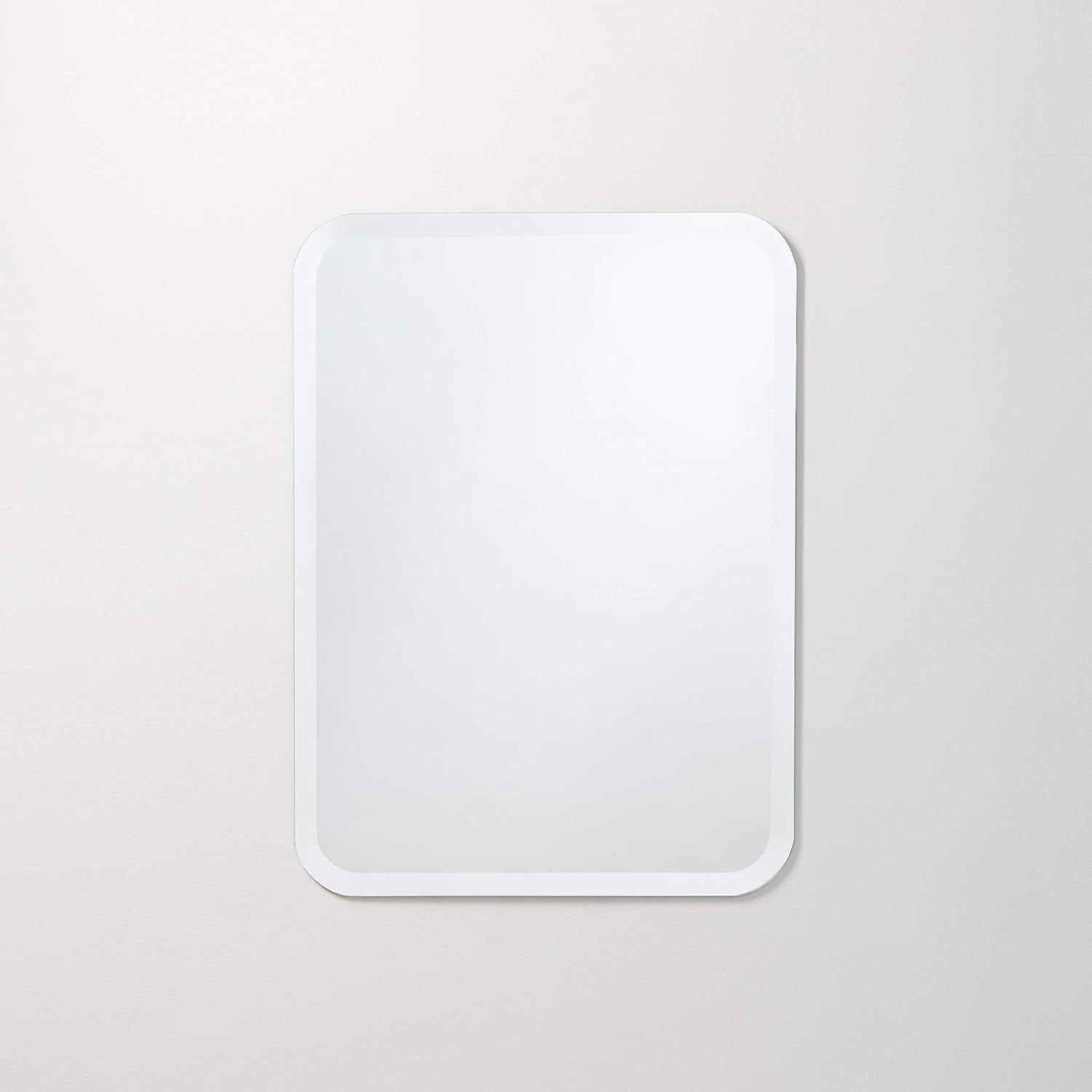 Better Bevel 22" x 30" Frameless Rounded Corner Rectangle Mirror | 1" Beveled Edge | Bathroom Wall Mirror