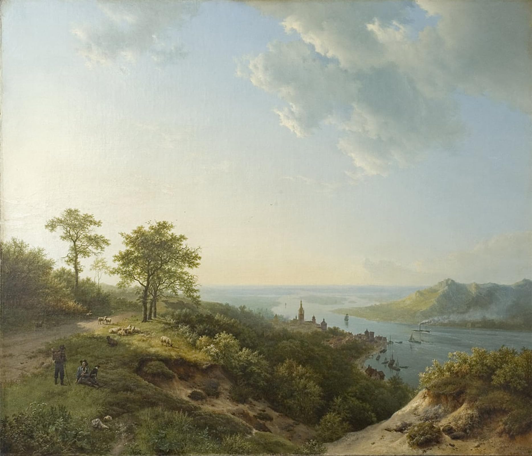 SERENDIPITP Vintage Wall Art Canvas Nordic Poster Canvas Print Picture View Over Heidelberg by Barend Cornelis Koekkoek Wall Art Poster for Home Decor 60x90cm